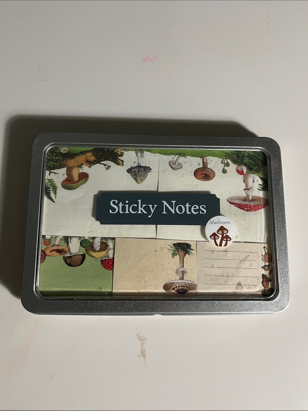 Sticky Notes Tin Set - Mushroom Design Cavillini & co - Picture 1 of 2